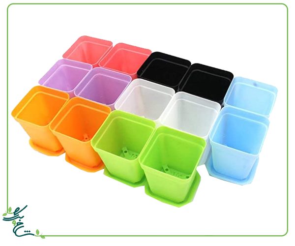 گلدان پلاستیکی مربعی چهارگوش کیفیت اصل